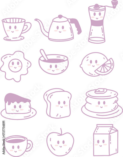 icon illustration breakfast vector logo