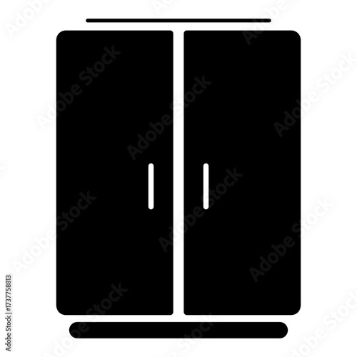 fridge icon isolated on white background, vector illustration.