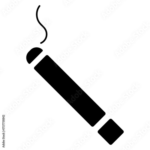 cigarette icon isolated on white background, vector illustration.