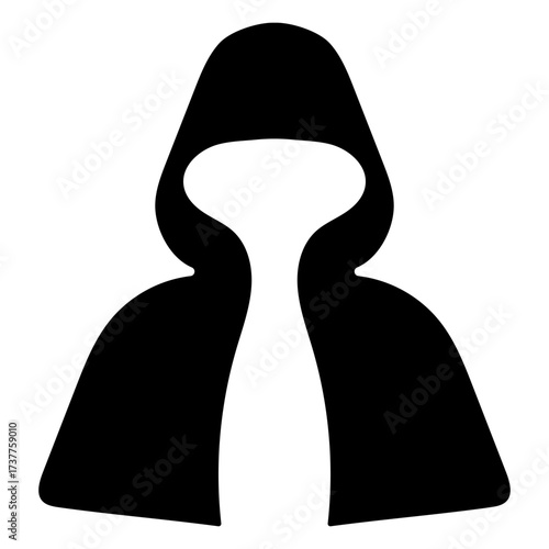 dark robes icon isolated on white background, vector illustration.
