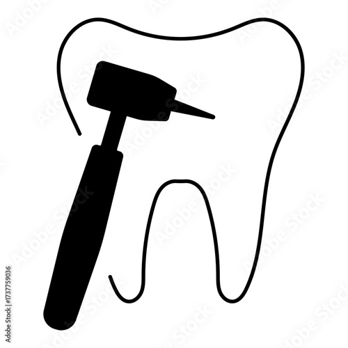 dentist icon isolated on white background, vector illustration.