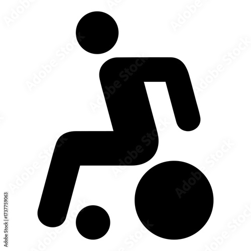 disabled person icon isolated on white background, vector illustration.