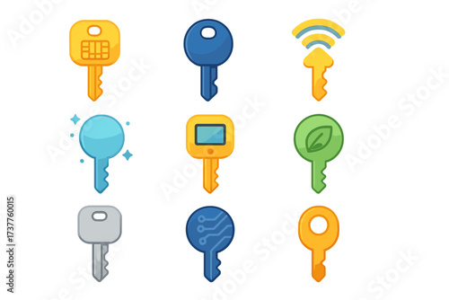 Security and connectivity silhouette icon set. featuring keypad, wifi, rfid, smart, eco, digital, network, and data symbols