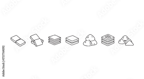 Vector art of baklava dessert icons