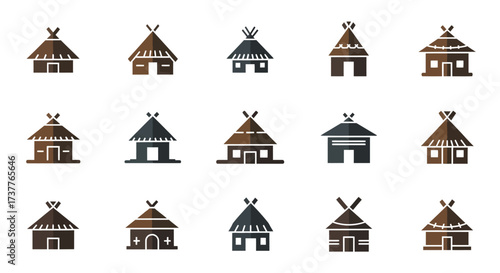 Collection of Traditional Huts - A Glimpse into Indigenous Architecture.