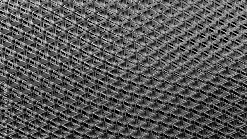 Wallpaper Mural Geometric patterns of grey lines form a grid-like structure in a futuristic setting at night Torontodigital.ca