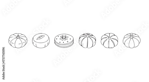 Vector art of cake set