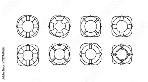 Vector art of lifebuoys