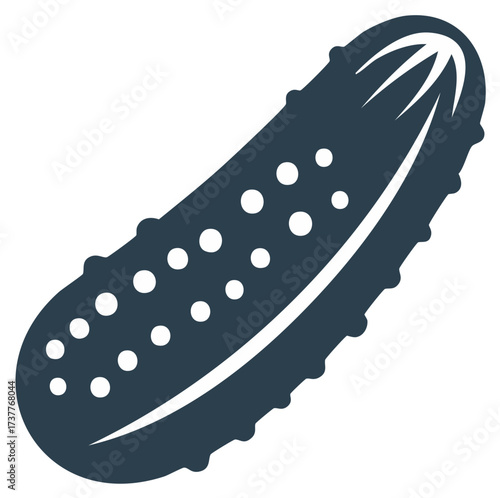 Simple bumpy pickle or gherkin vegetable glyph icon