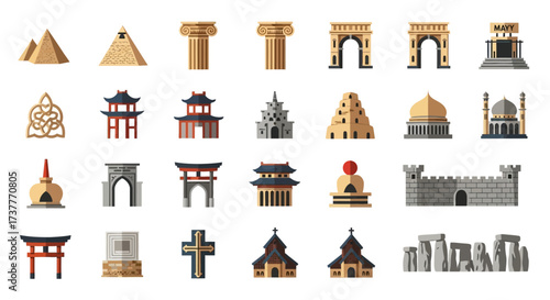 Diverse Architectural Landmarks - A Global Collection of Cultural Icons.