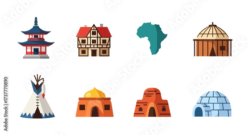 Diverse Architectural Styles - A Global Collection of Cultural Buildings.