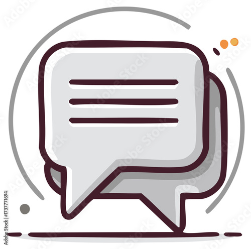 Vector Graphic Illustration of Speech Bubbles, Chat Message Icon Design