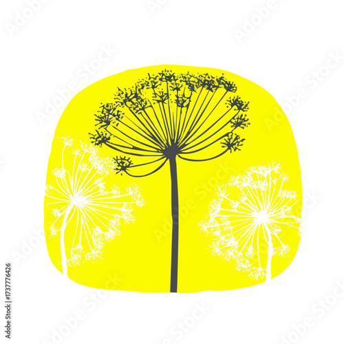 A 2D icon eggplant Vector illustration, flat design, animation design, minimalist design, clipart, EPS format, A Simple flat 2D icon anise plant isolated on a transparent background. 