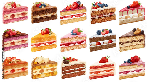 Cake Slices – Transparent Background