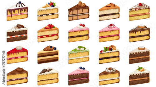 Cake Slices – Transparent Background