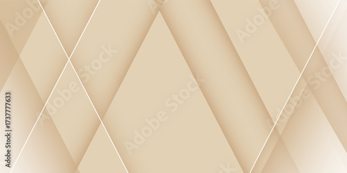Modern abstract background with layered geometric diamond patterns in soft beige tones, ideal for luxury and corporate designs.