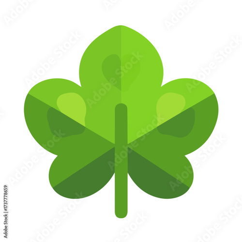 A gotu kola leaf, My Simple flat 2D icon isolated on a white background, flat design, vector, flat design, animation design, flat 2D icon, minimalist design. EPS format