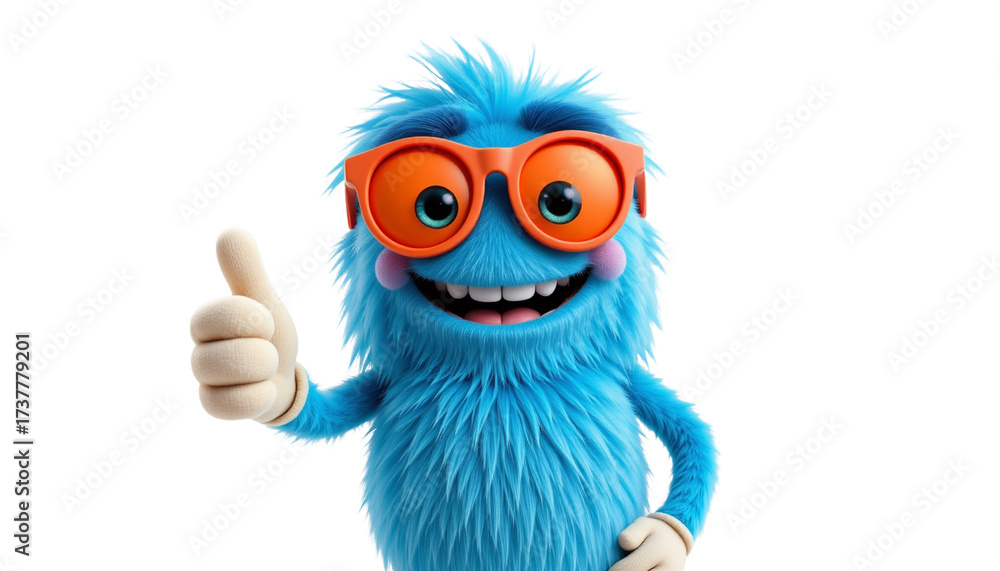 Fototapeta premium Supportive Mascot Giving Thumbs Up