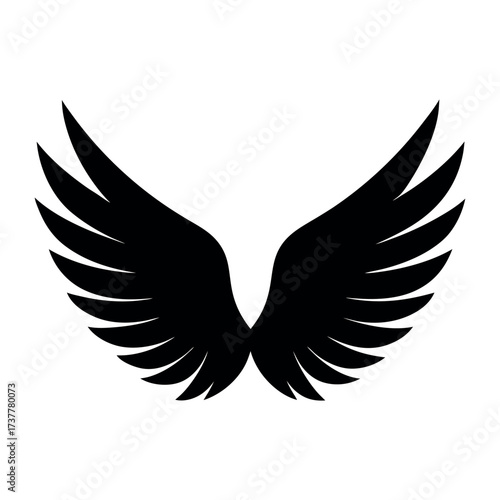 angel wings silhouette vector