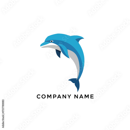 Graceful blue dolphin leaping out of water, a symbol of freedom and intelligence.