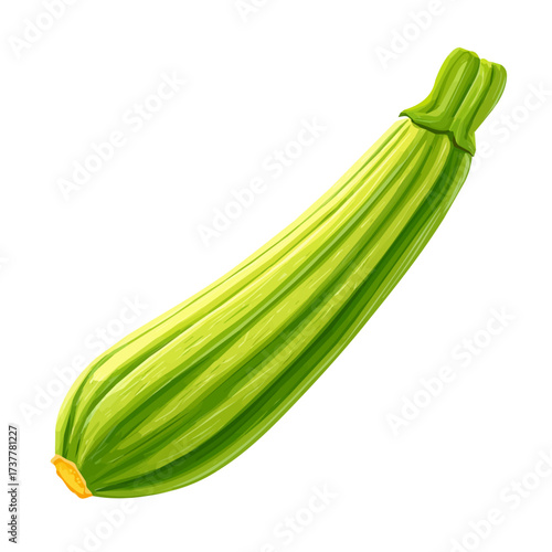 An illustration Vector, flat design, animation design, simple flat 2D icon, minimalist design, a Simple design flat 2D sketch zucchini Collection isolated on a white background