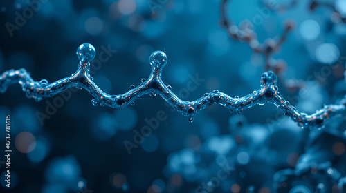 trypsin enzyme molecule, chemical structure.
