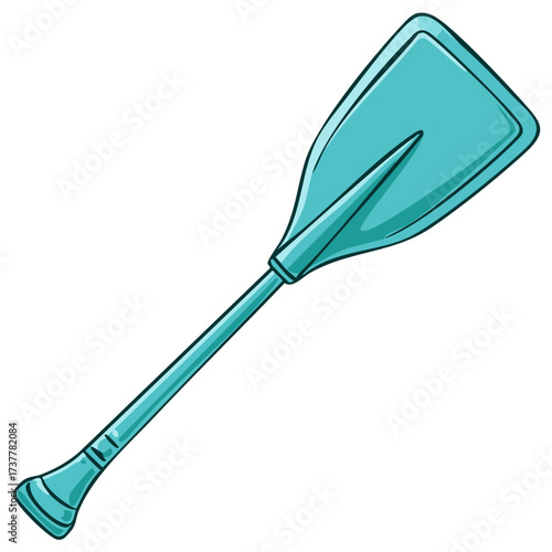 Cartoon Blue Paddle Illustration for Boating and Water Recreation