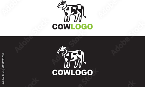 Cow Logo. Premium Cow farm product logo design vector.