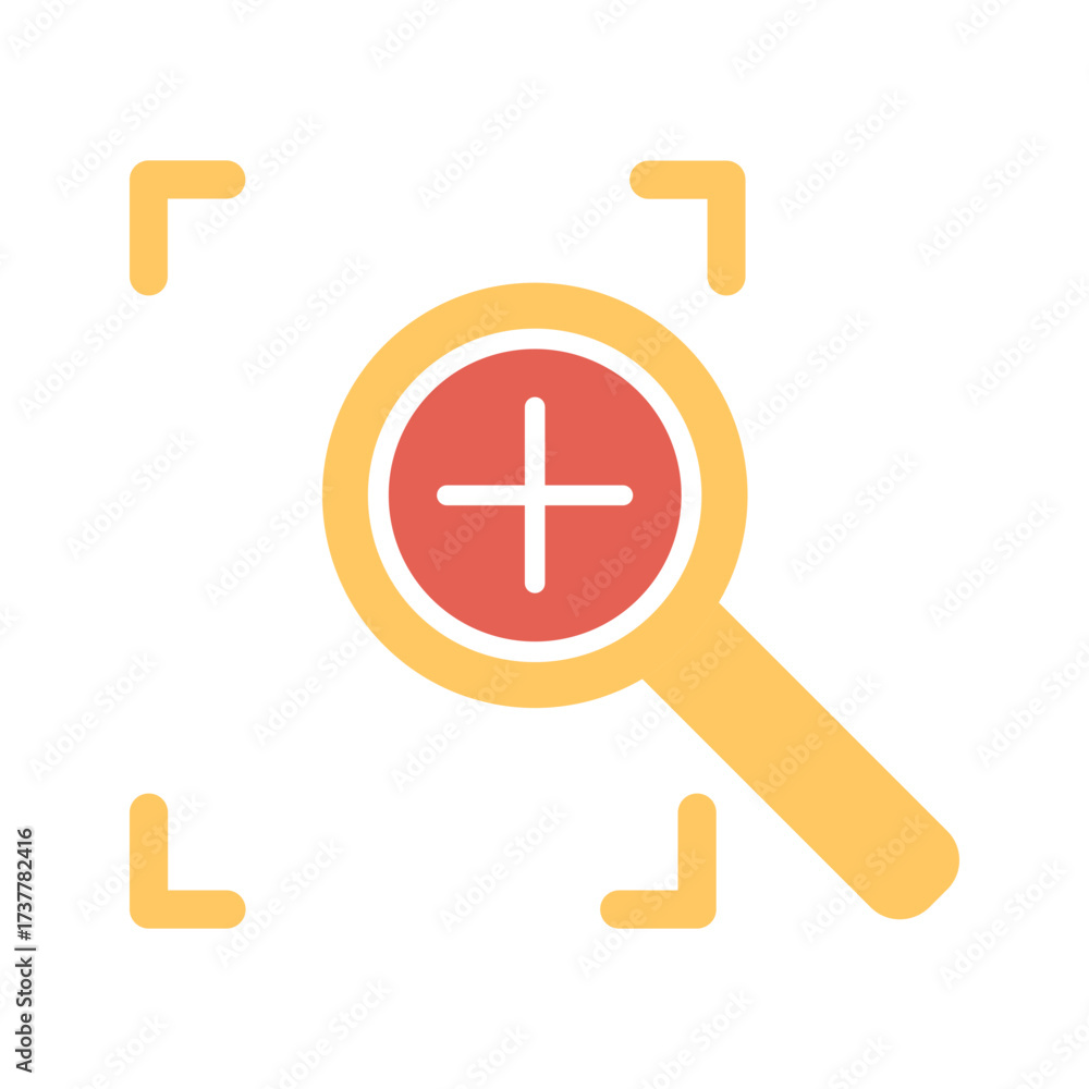 Fototapeta premium Zoom In Icon Design