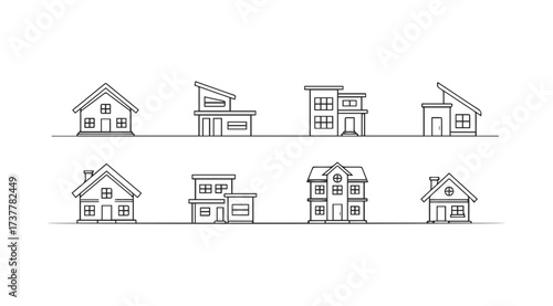 Vector art of houses