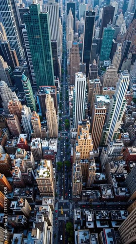 Aerial View of Manhattan Cityscape