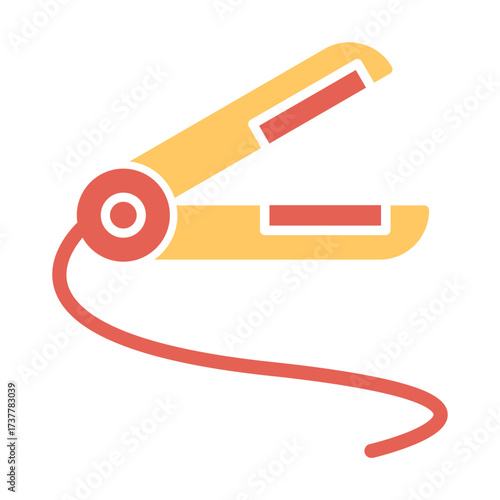 Hair Iron Icon Design