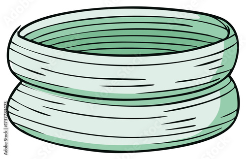 Light green round bowl ceramic serving handmade pottery vessel stoneware cooking container
