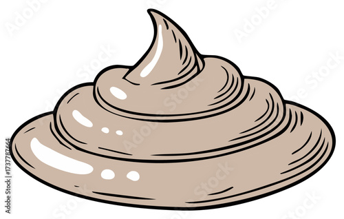 Cartoon illustration of a pile of poop