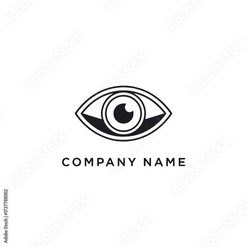 Minimalist Eye Logo Design for Company Branding.