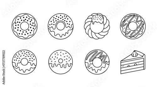 Vector art of donuts