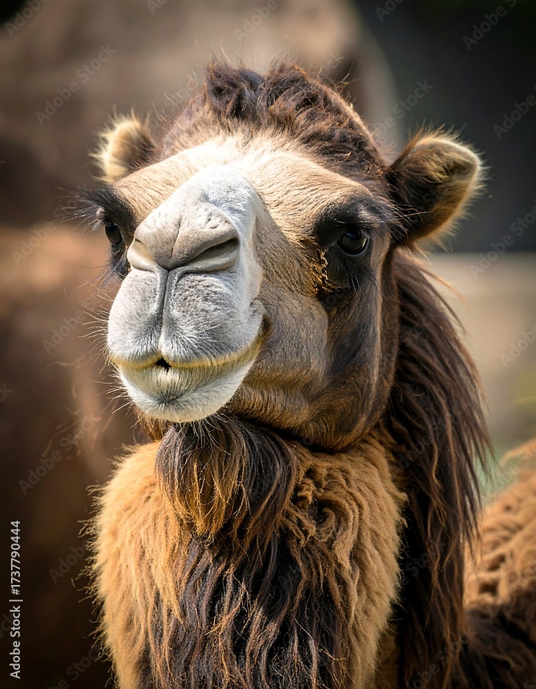 Fototapeta premium Close-up of a camel's head