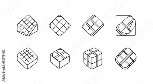 Vector art of chocolate candy set