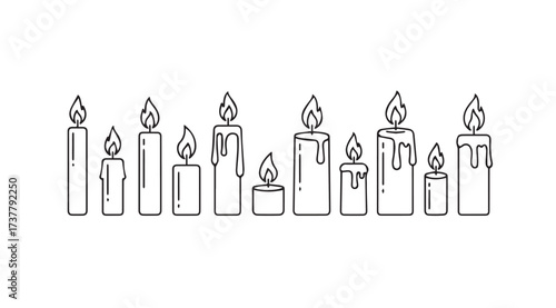 Vector art of candles