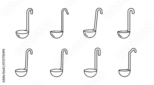 Vector art of ladles