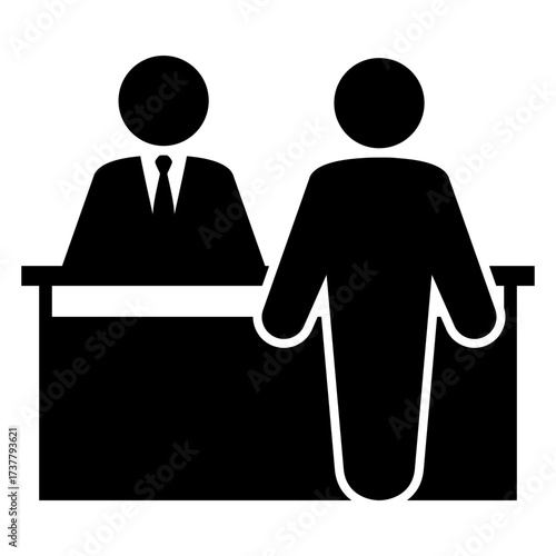 Icono mostrador atención al publico