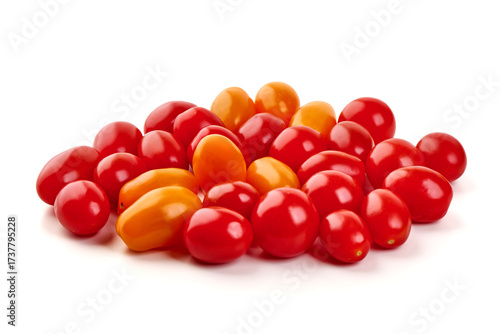 Cherry Tomatoes Pile, isolated on white background