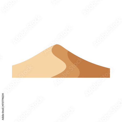 Stylized Sand Dune Illustration with Shifting Shades of Brown.