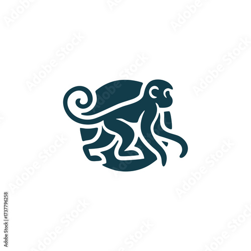 monkey silhouette vector