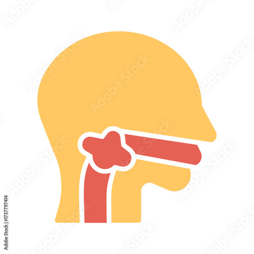 Throat Cancer Icon Design