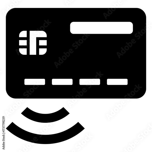 Icono pago con tarjeta de crédito sin contacto