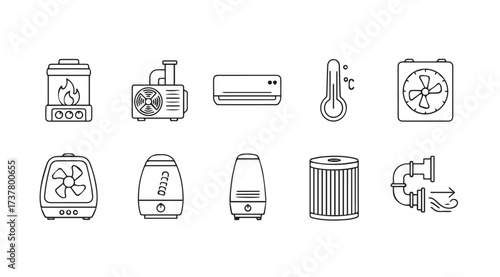 Vector art of appliances on
