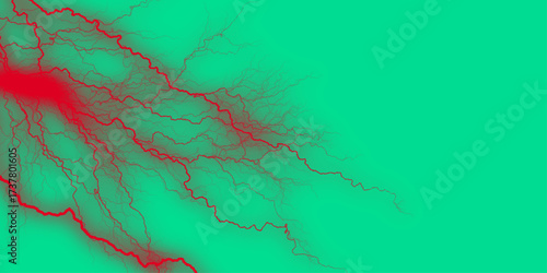 Beautiful abstract color red grunge marble on green background and red and green granite tiles floor on green background, Dark red neon marble banner abstract stone background.