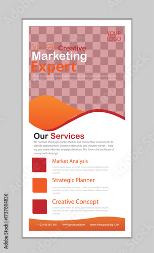 DL flyer template design.