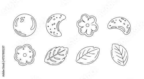 Vector art of sweets on